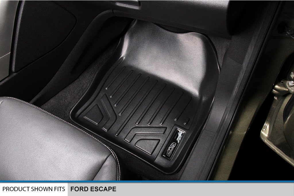 Custom Fit Floor Mats 2 Rows and Cargo Liner Set Black J238