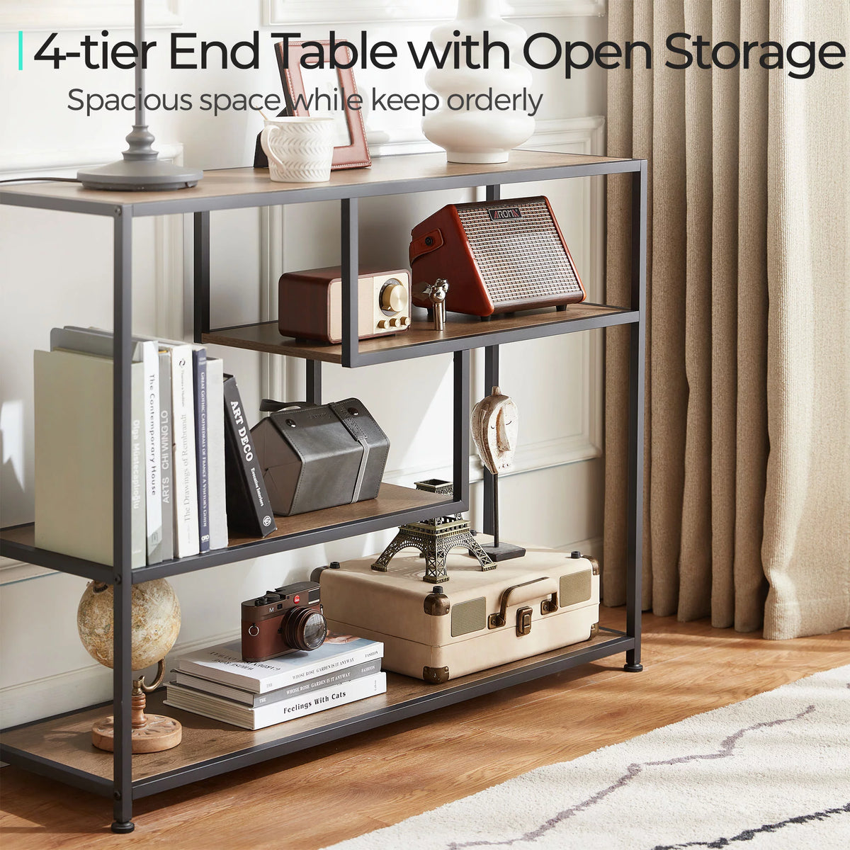 Narrow 4 Tier Wood Console Table S758392