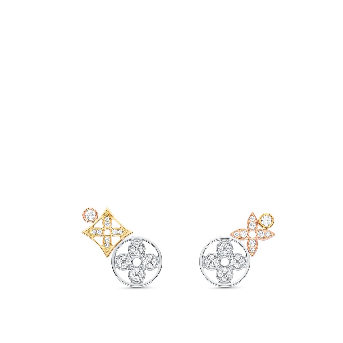 Gold and Diamond Stud Earrings Z99758