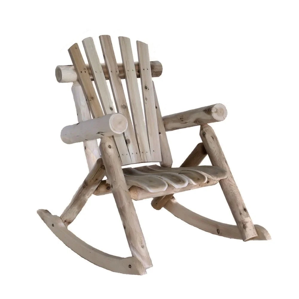 Patio Rocking Chair Set of 2 with Round Table V525