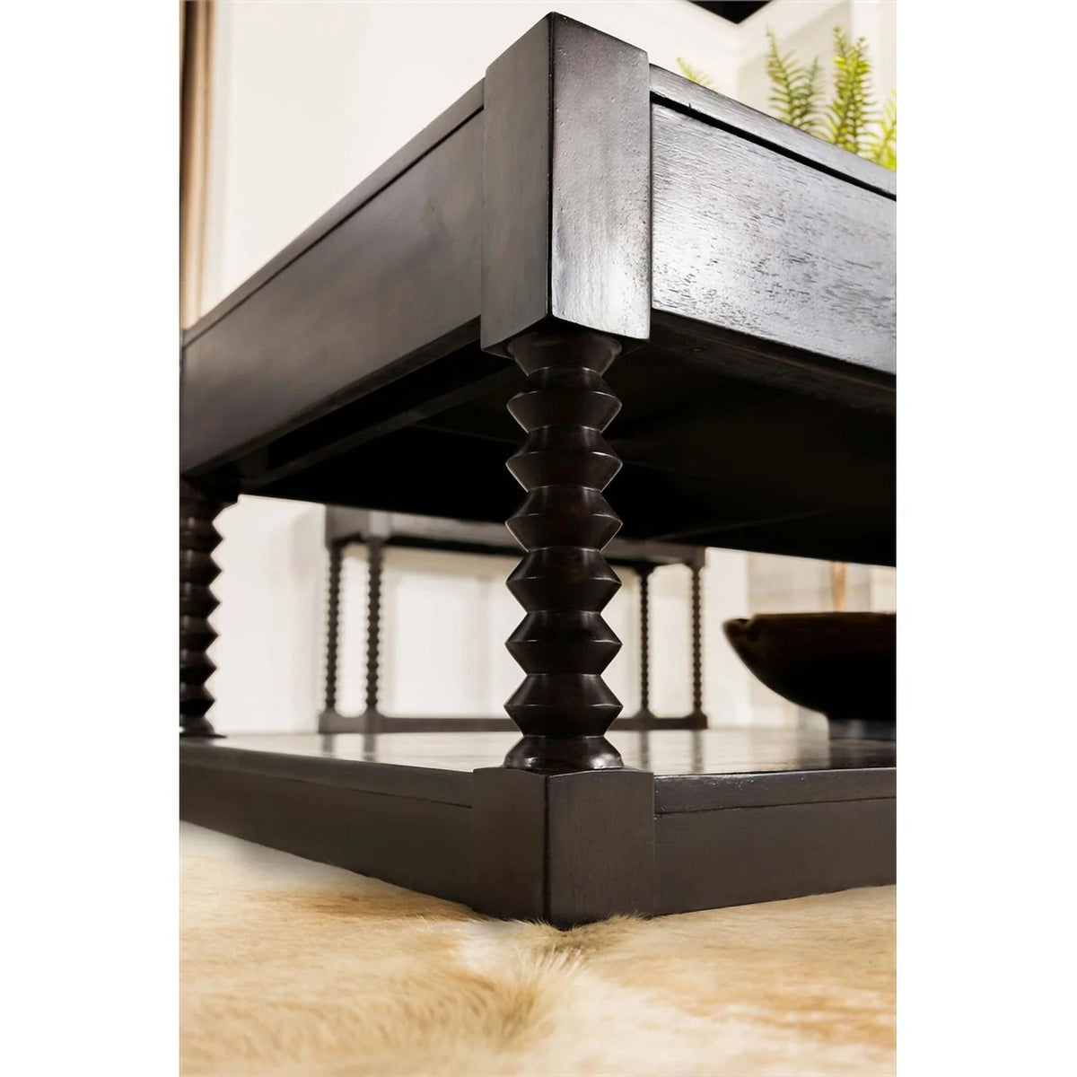Brown 2-Drawer Wood Coffee Table Q901605
