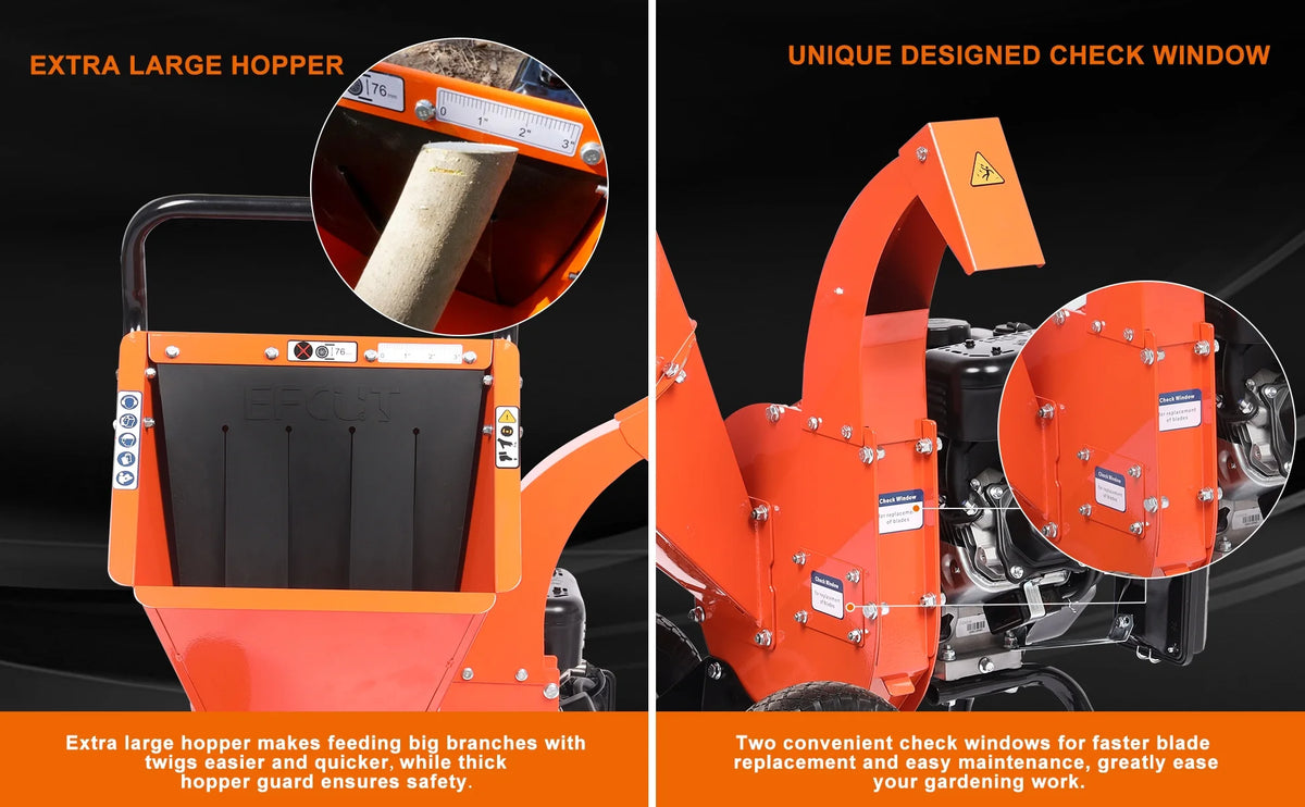 7 HP 212cc Gas Powered Wood Chipper Shredder F85215