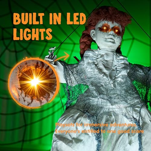 Hanging Halloween Decorations with Sound and Light Up Eyes A10048