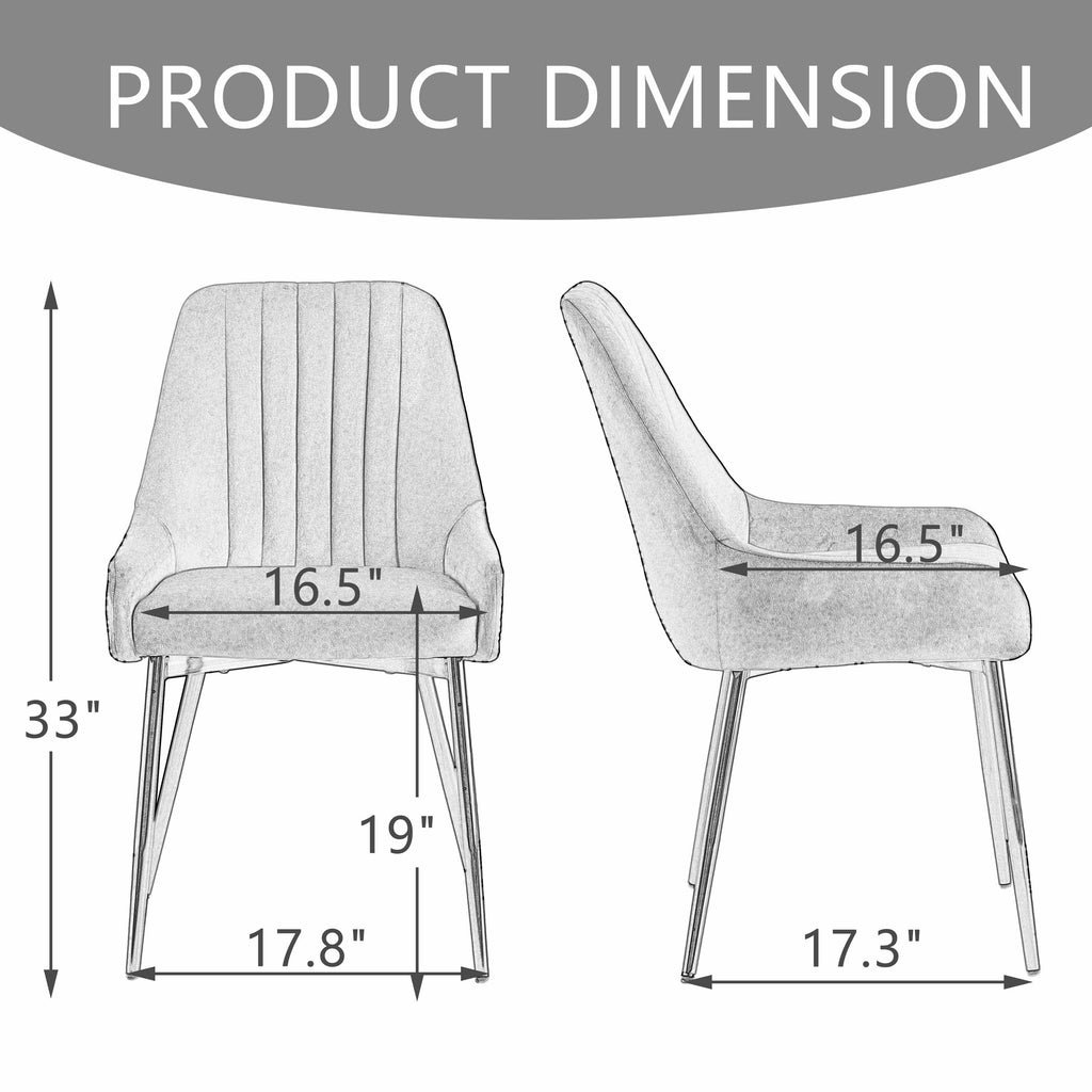 Velvet Dining Chairs with Golden Legs, Set of 2, Orange O90527