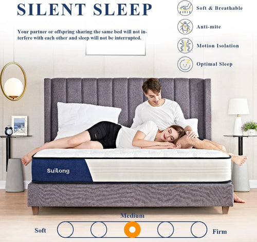 10 Inch King Size Memory Foam Innerspring Mattress O38526