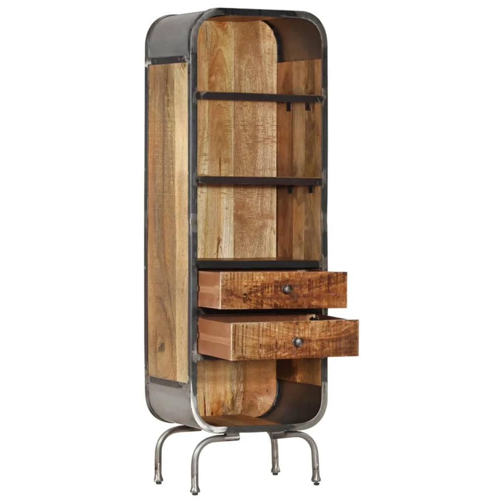 Wood Highboard with 2 Drawers and 4 Shelves I8128