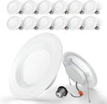 12 Pack 4 Inch LED Retrofit Recessed Downlight, Baffle Trim, Dimmable, 3000K Warm White C43118