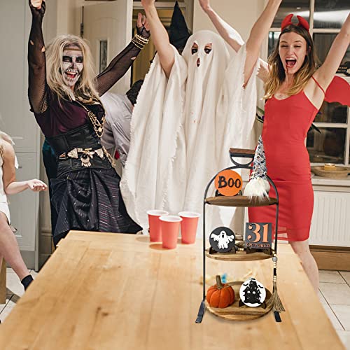 4 Pieces Halloween Tiered Tray Decor Set H940647