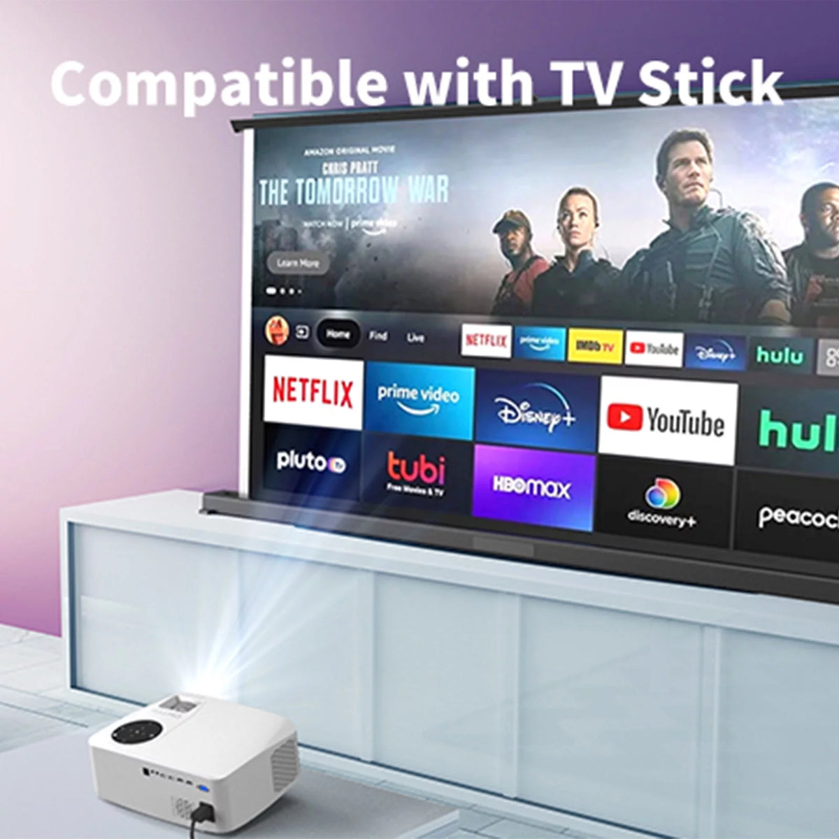Full HD 1080P 4K Movie Projector 5G WiFi Bluetooth H528099