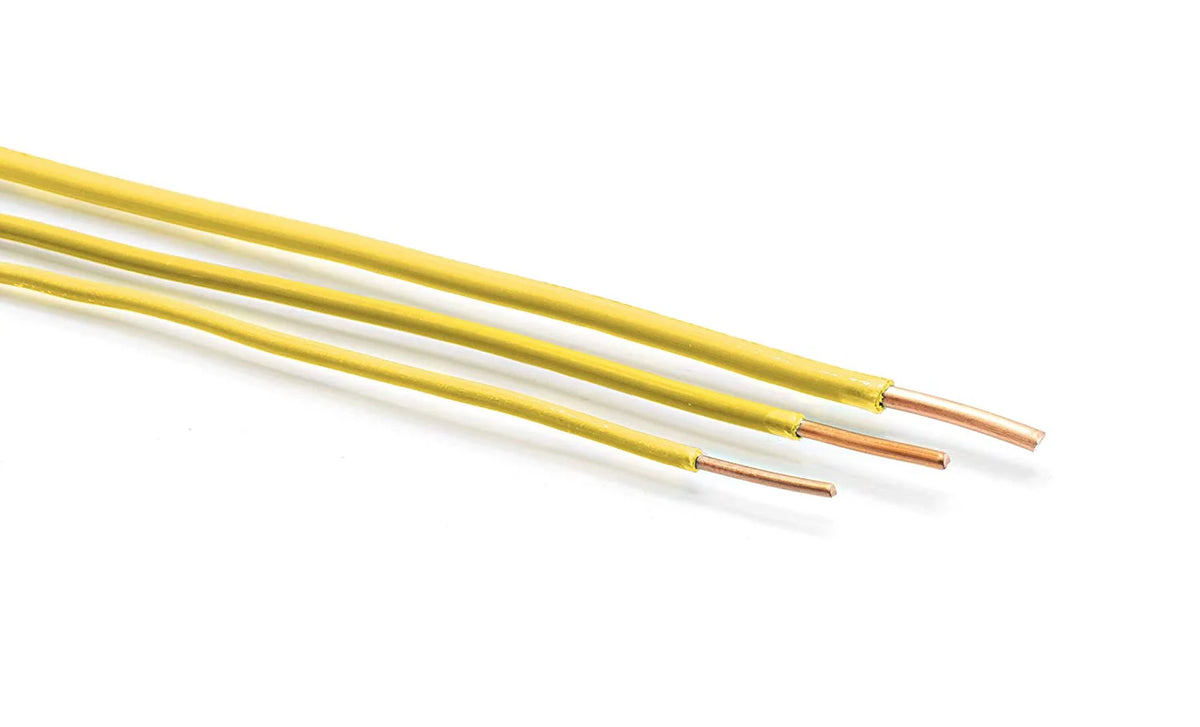 75 Feet Insulated Solid Copper THHN THWN Wire 12 AWG Yellow T1238