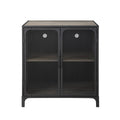 Grey Wash Gray Industrial Accent Cabinet T655821