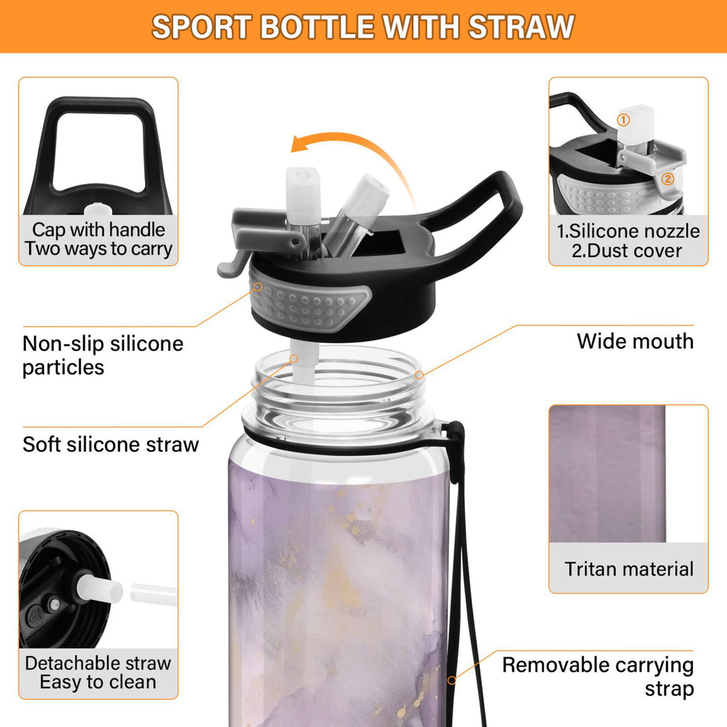 32oz Tritan Leakproof Water Bottle with Straw S327558