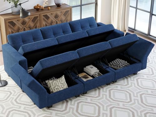 Dark Grey Modular Sectional Sofa with Storage L156331