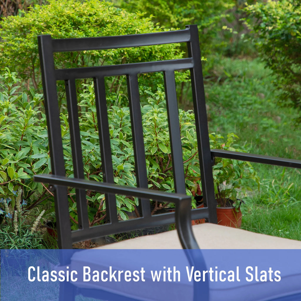 7-Piece Outdoor Dining Set with Swivel Cushioned Chairs & Rectangle Table C46720