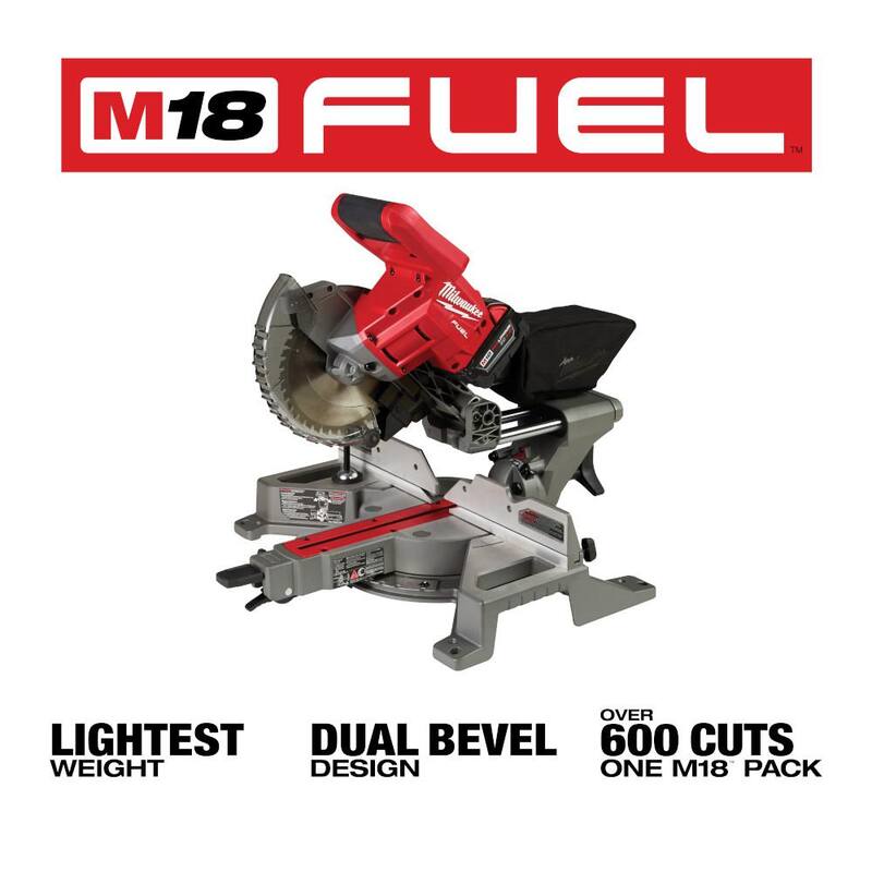 18V Lithium-Ion Brushless Cordless 7-1/4 in. Dual Bevel Sliding Compound Miter Saw S306432