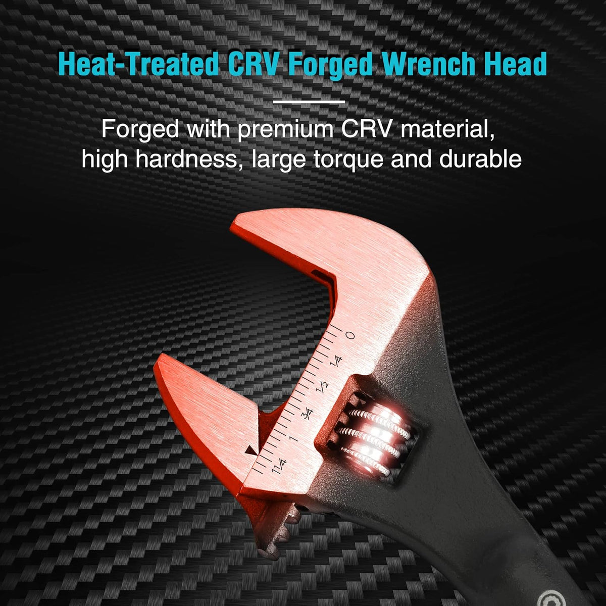 3-Piece Adjustable Construction Spud Wrench Set, 8-inch, 10-inch, 12-inch, Black Oxide Finish, Forged Cr-V U483