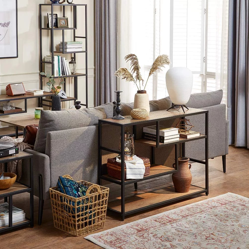 Narrow 4 Tier Wood Console Table S758392