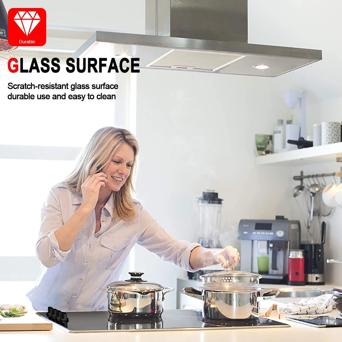 Built-in Electric Stove, 30 Vitro Ceramic Surface Radiant Electric Cooktop, 4 Burners L493