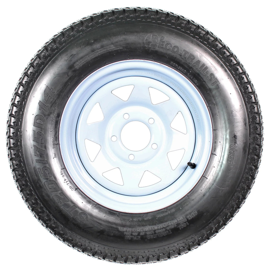 14 in. Trailer Tire Rim 5 Lug White Spoke M537165