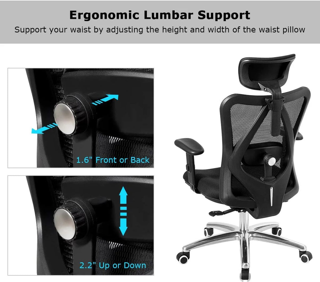Black Ergonomic Mesh Office Chair S6270