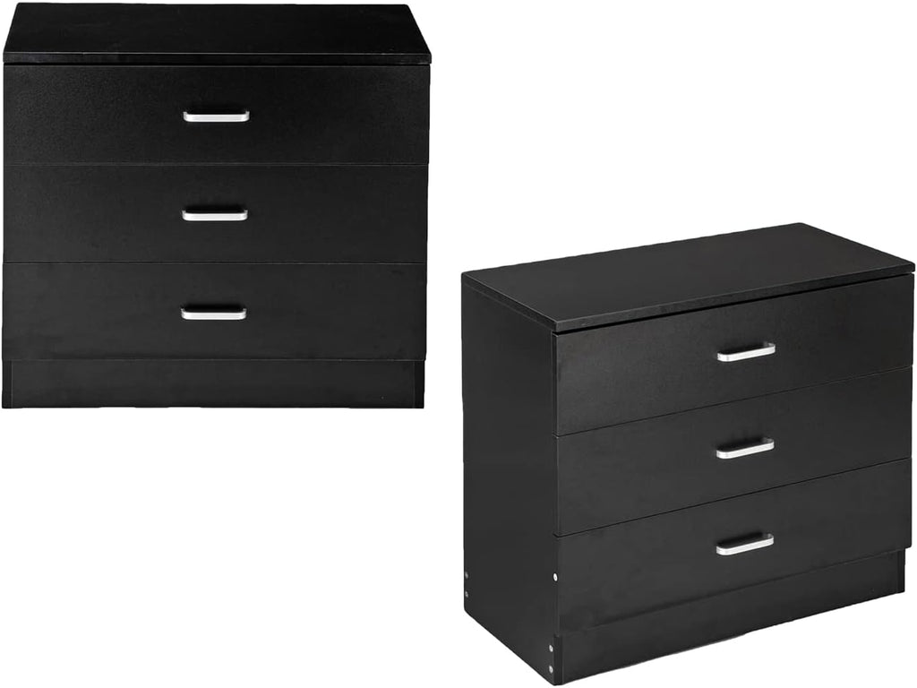 White Wooden Nightstand Set of 2 with Two Drawer A232
