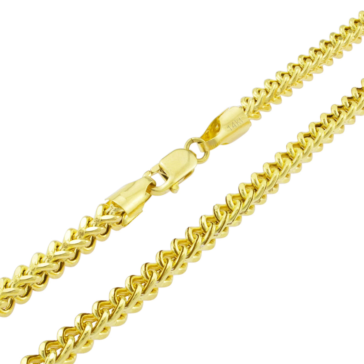 14k Yellow Gold 4.5mm Franco Chain Necklace 18" - 26" J2037