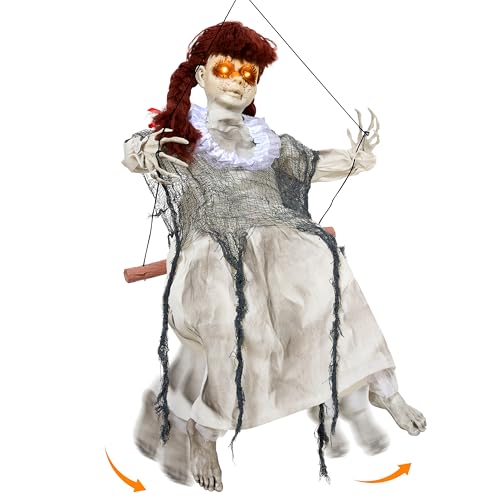 Hanging Halloween Decorations with Sound and Light Up Eyes A10048