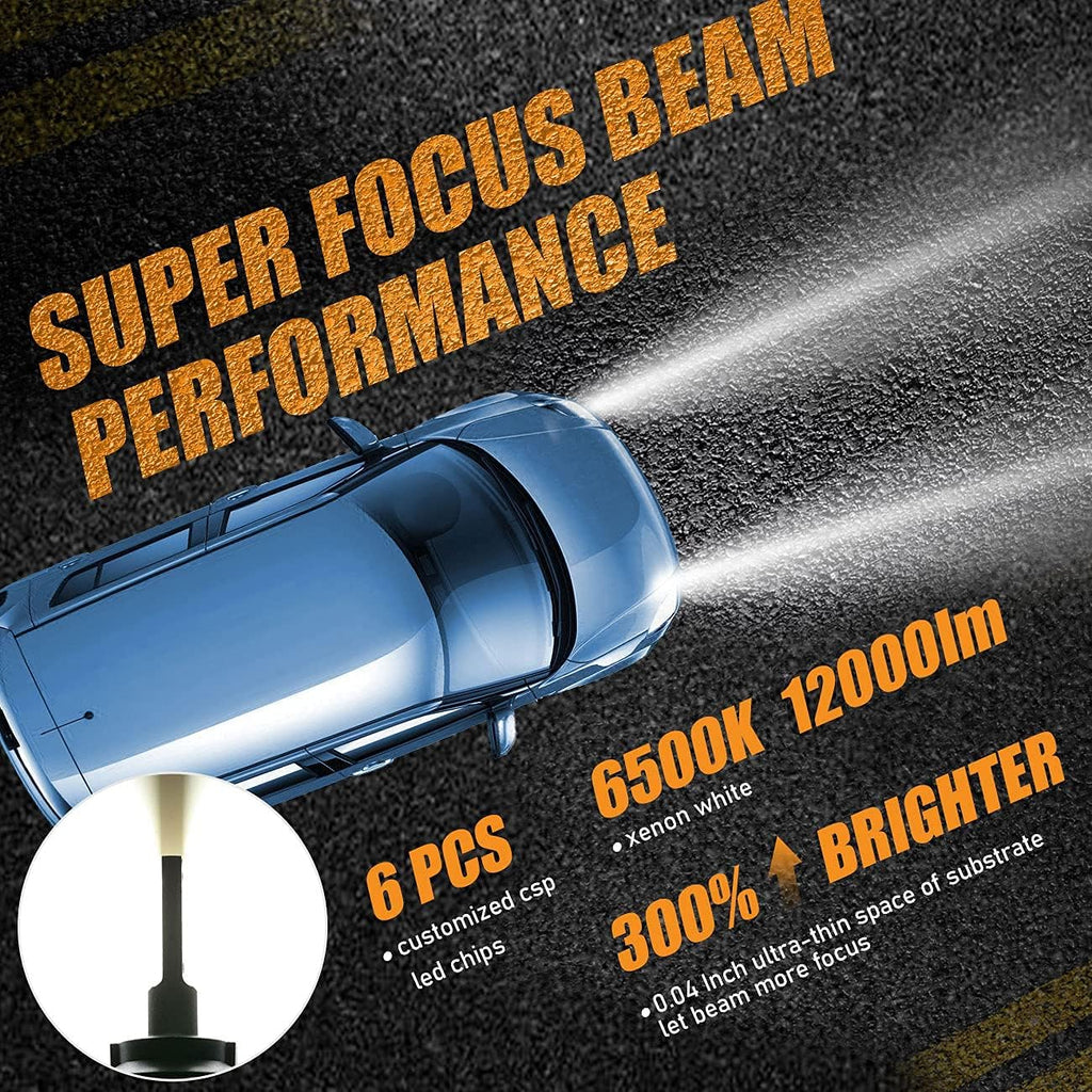 9005 9006 Combo LED Light Bulbs, 6500K Cool White, Pack of 4 Pack of 2 P589280
