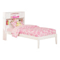 White Hardwood Storage Platform Bed F814