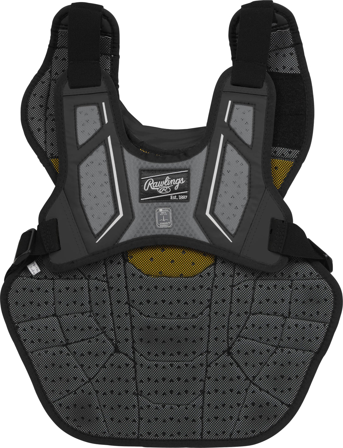 Black Graphite Baseball Catcher's Chest Protector K4501