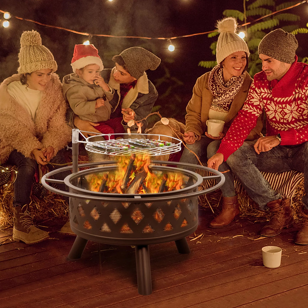 32 Wood Burning Square Fire Pit N4195