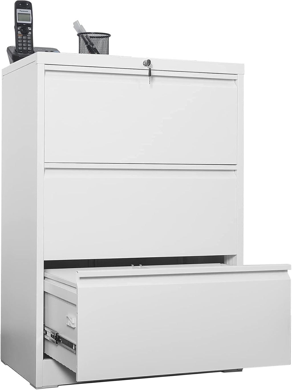 Metal 3 Drawer Locking Lateral Filing Cabinet F4861