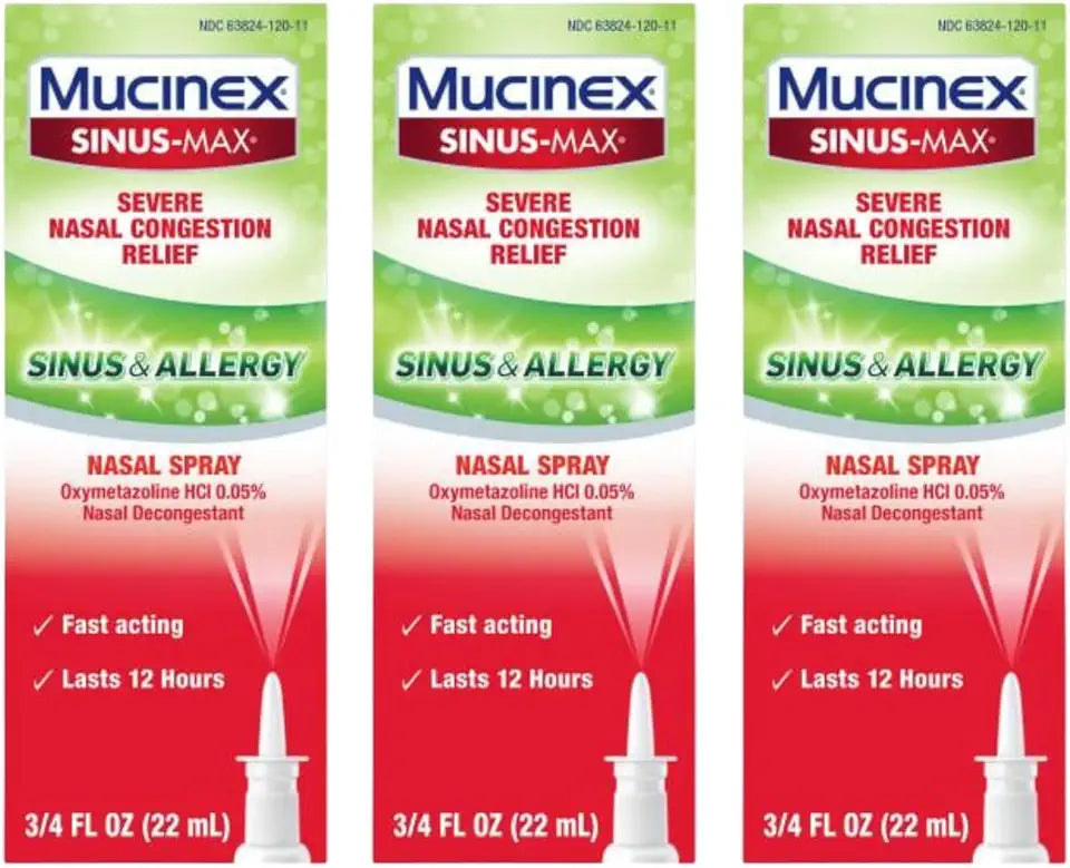 Fragrance Free 12 Hour Nasal Spray, 0.75 Fl Oz (Pack of 3) L664