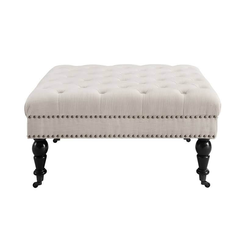 Natural Square Tufted Ottoman O647442