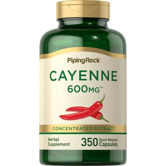 Cayenne Pepper Extract 600mg 350 Capsules K1146