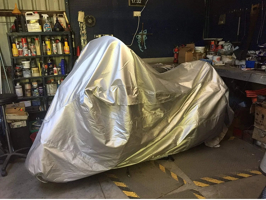 Motorcycle Cover with Reinforced Securing Straps and Storage Bag H968329