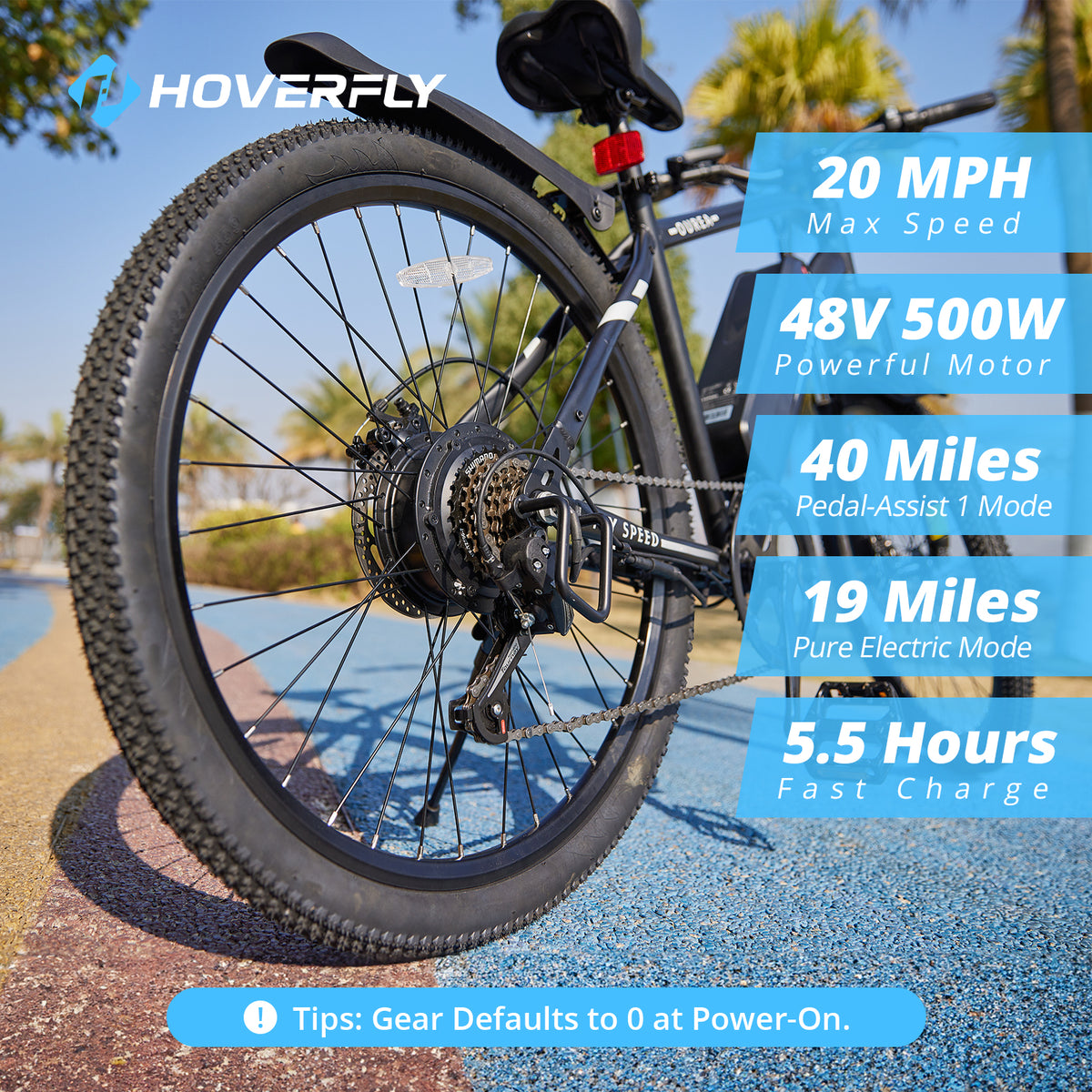 26" Electric Bike with Rechargeable Battery, Black W35959