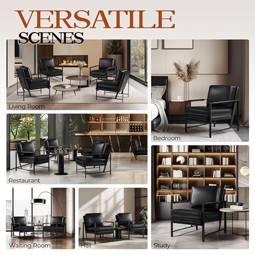Light Brown PU Leather Armchair Set of 2 V900099