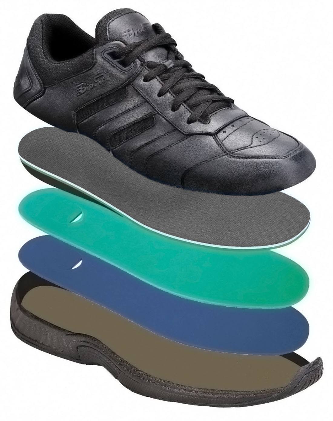 Men's OrthoFeet Pacific Palisades, Size: 11, Black O7915
