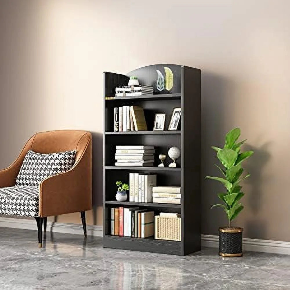 5 Shelf Open Bookcase Floor Standing Display Rack N718