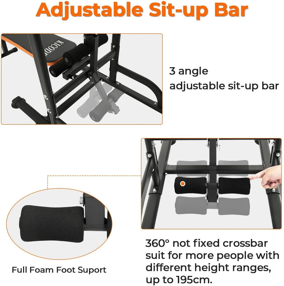 Power Tower with Bench Pull Up Bar Dip Station C967