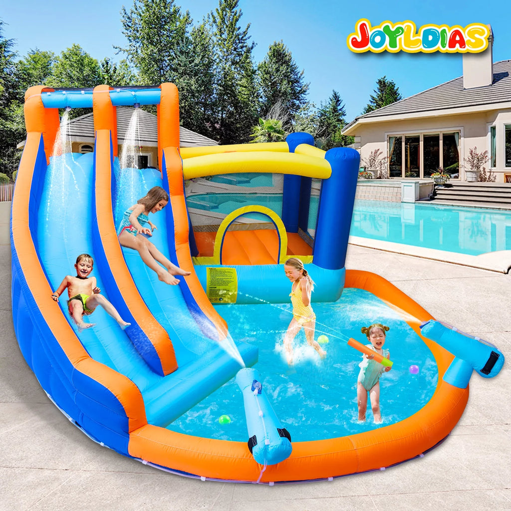 Kids Inflatable Water Slide Bouncer with Pool and Air Blower X2417