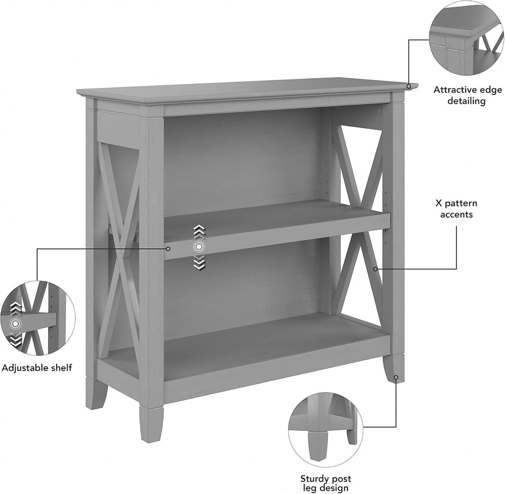 2 Shelf Bookcase, Cape Cod Gray N177206