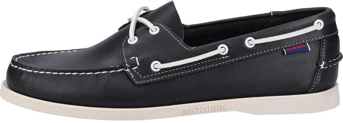 Blue Navy Leather Boat Shoes N41578