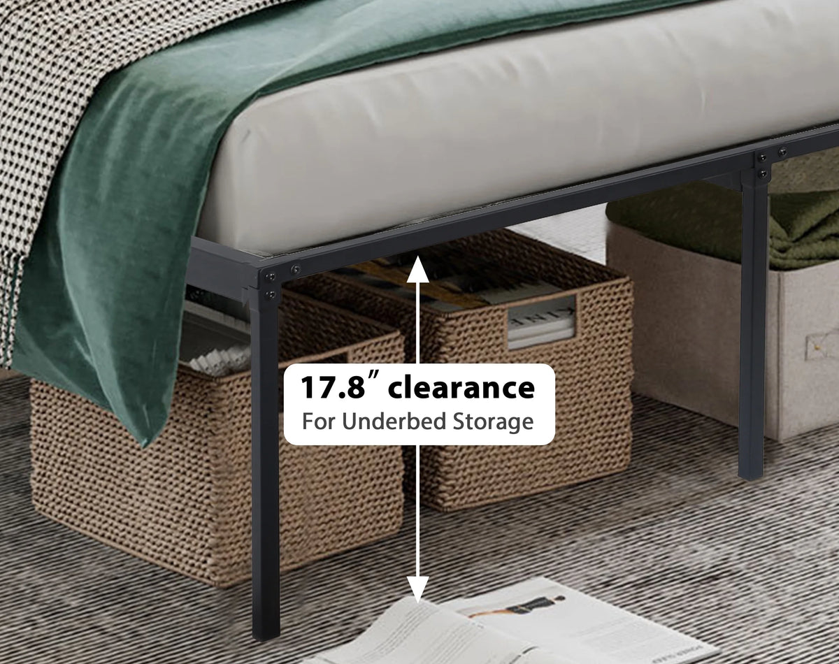 King Size 18 Inch Metal Platform Bed Frame Y43461
