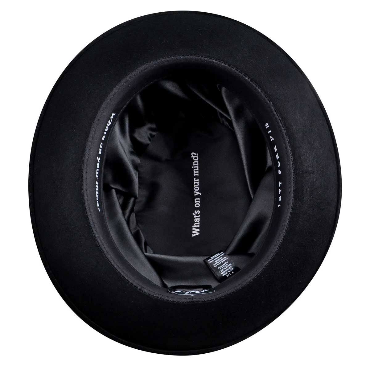 Black Pork Pie Hat T9343