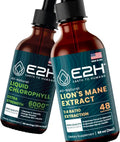 Liquid Chlorophyll and Lion's Mane Mushroom 2 Fl Oz Each 4 Fl Oz Total Bundle F874832