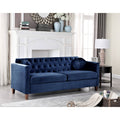 Dark Blue Velvet Chesterfield Sofa R46144