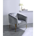 Gray Velvet Club Chair S2073