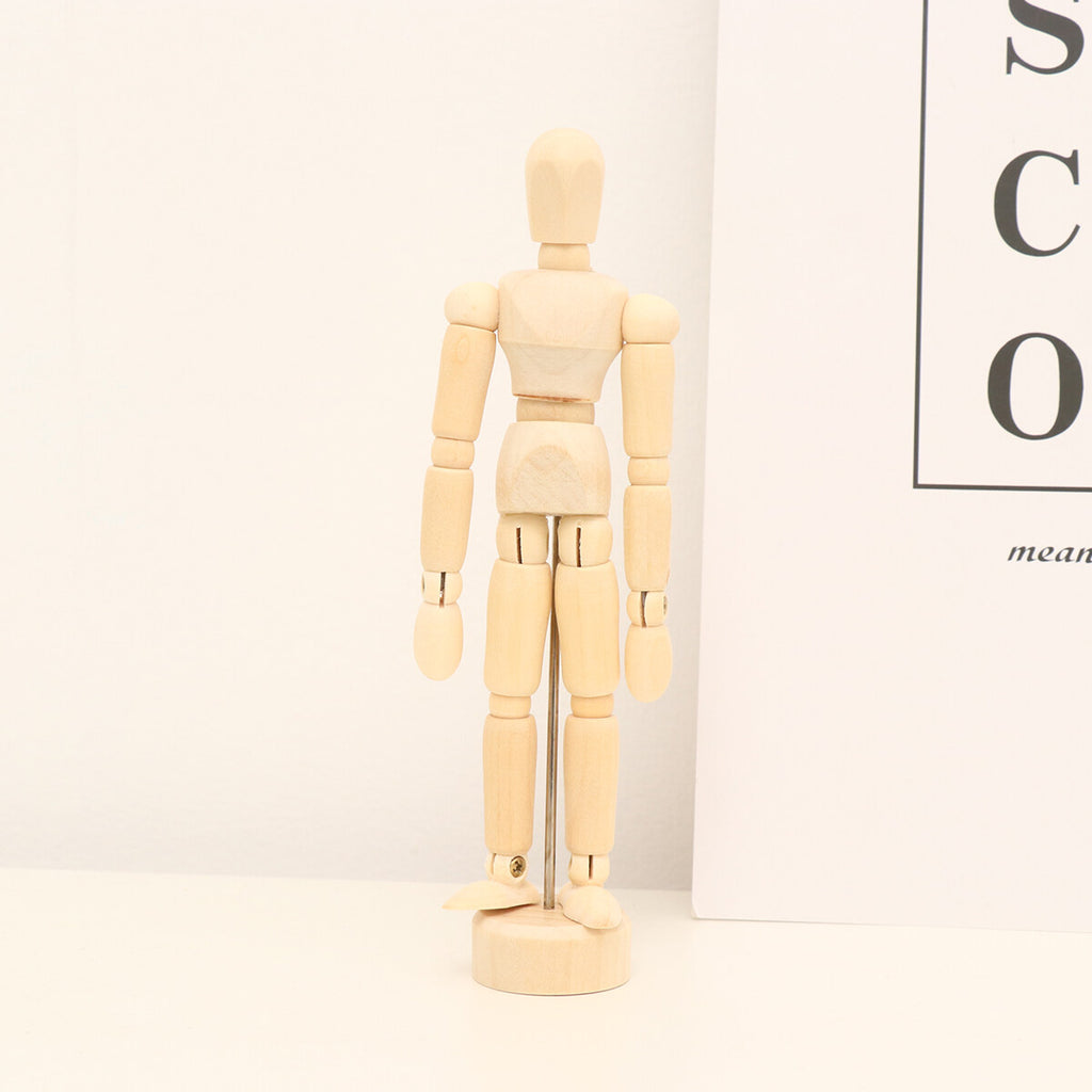 Wooden 3D Movable Joint Puppet Doll (5.5 Inches) N82978